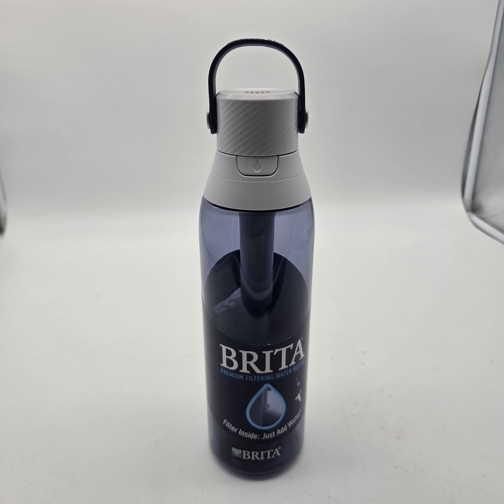Brita Insulated Filtered Water Bottle with Straw BPA Free Plastic Blue 26oz